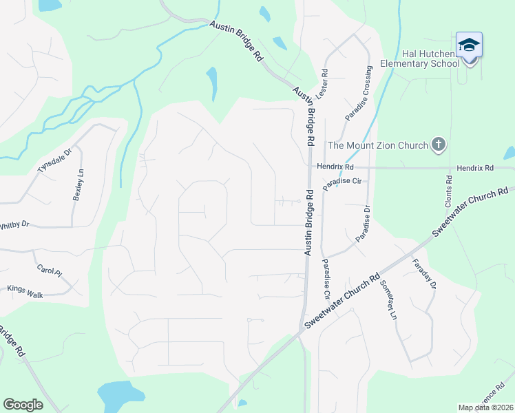 map of restaurants, bars, coffee shops, grocery stores, and more near 282 Bentonville Lane in Douglasville