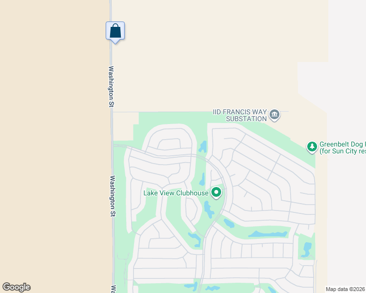 map of restaurants, bars, coffee shops, grocery stores, and more near 78328 Fostoria Lane in Palm Desert