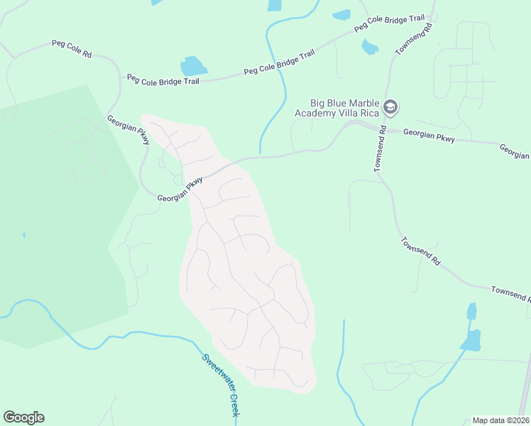 map of restaurants, bars, coffee shops, grocery stores, and more near 159 Richmond Way in Villa Rica