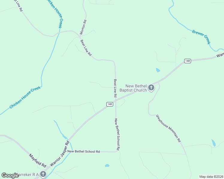 map of restaurants, bars, coffee shops, grocery stores, and more near 1438 Beat Line Road in Warrior