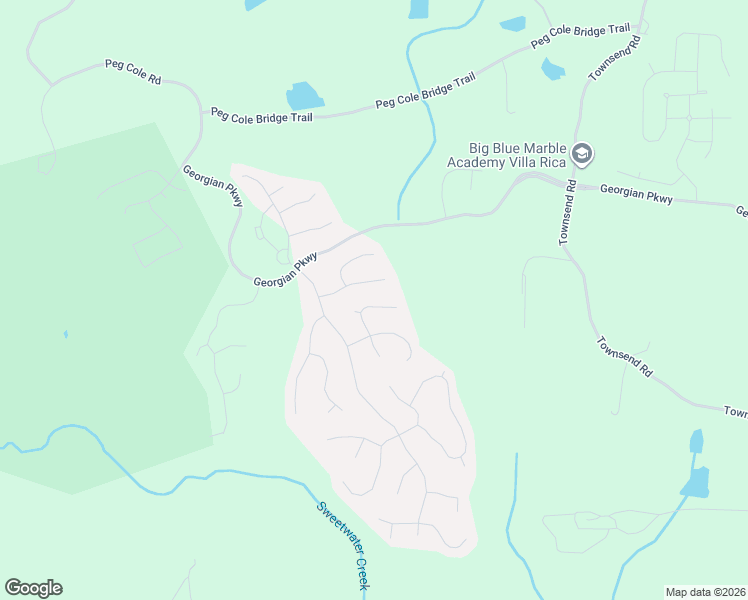 map of restaurants, bars, coffee shops, grocery stores, and more near 154 Templeton Lane in Villa Rica