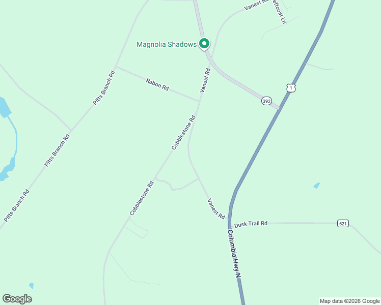 map of restaurants, bars, coffee shops, grocery stores, and more near 1061-1119 County Highway 513 in Ridge Spring