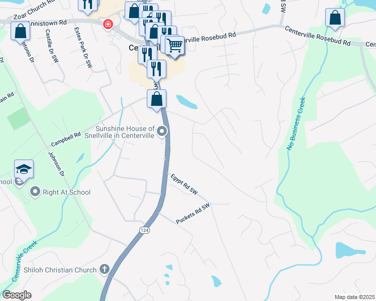 map of restaurants, bars, coffee shops, grocery stores, and more near 3755 Laurel Brook Way in Snellville