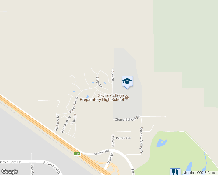 map of restaurants, bars, coffee shops, grocery stores, and more near 34878 Stage Drive in Thousand Palms