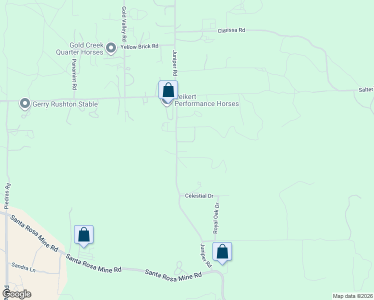 map of restaurants, bars, coffee shops, grocery stores, and more near 22300 Juniper Road in Perris