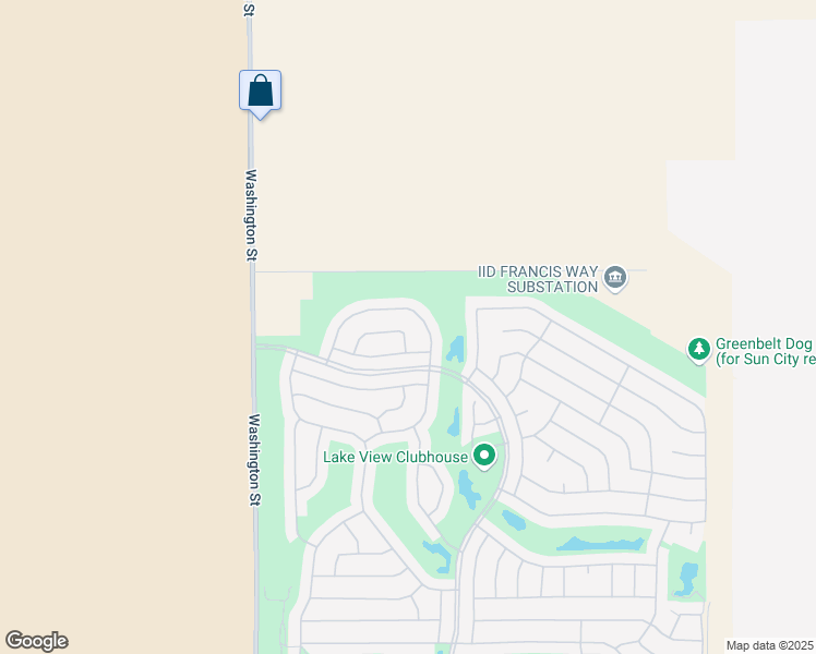 map of restaurants, bars, coffee shops, grocery stores, and more near 78328 Fostoria Lane in Palm Desert