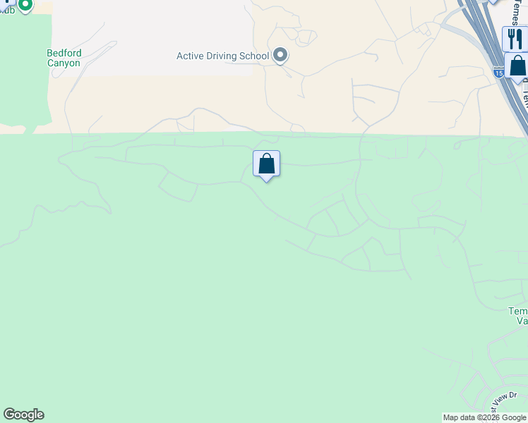 map of restaurants, bars, coffee shops, grocery stores, and more near 8029 Sanctuary Drive in Corona