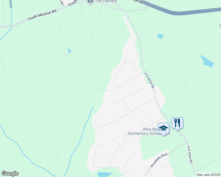 map of restaurants, bars, coffee shops, grocery stores, and more near 1033 Monticello Drive in Monroe