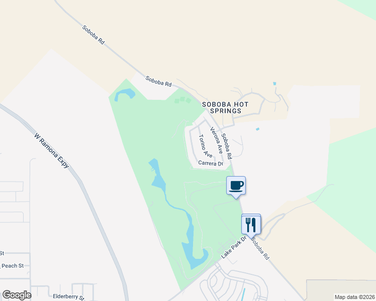 map of restaurants, bars, coffee shops, grocery stores, and more near in San Jacinto