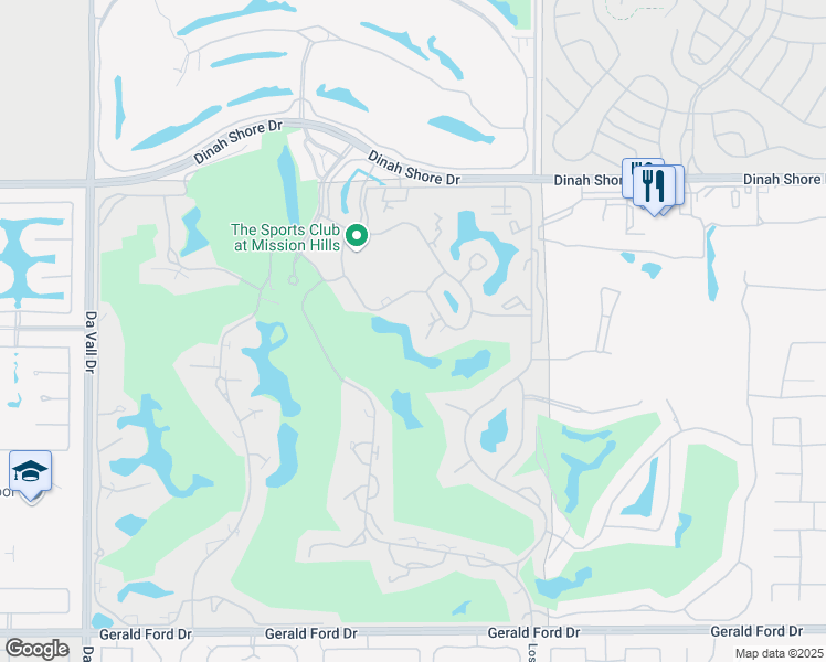 map of restaurants, bars, coffee shops, grocery stores, and more near 141 Racquet Club Drive South in Rancho Mirage