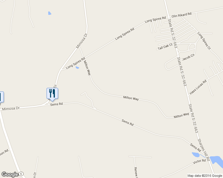 map of restaurants, bars, coffee shops, grocery stores, and more near 324 Milton Way in Gaston