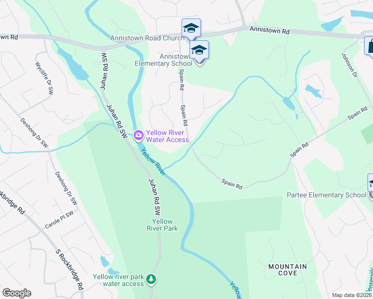 map of restaurants, bars, coffee shops, grocery stores, and more near 3311 Spain Road in Snellville