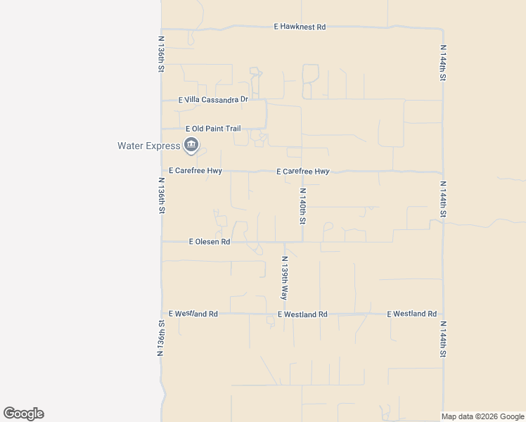 map of restaurants, bars, coffee shops, grocery stores, and more near 34311 North 138th Place in Scottsdale