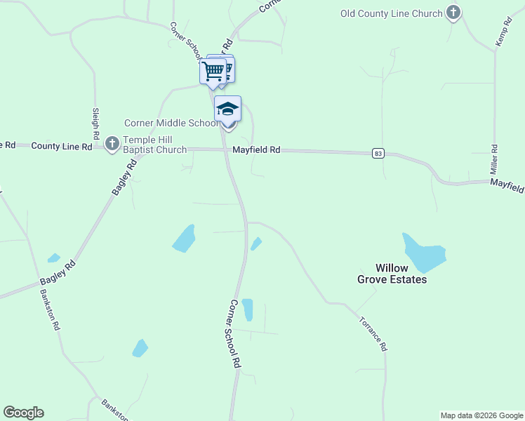 map of restaurants, bars, coffee shops, grocery stores, and more near 9881 Corner School Road in Warrior
