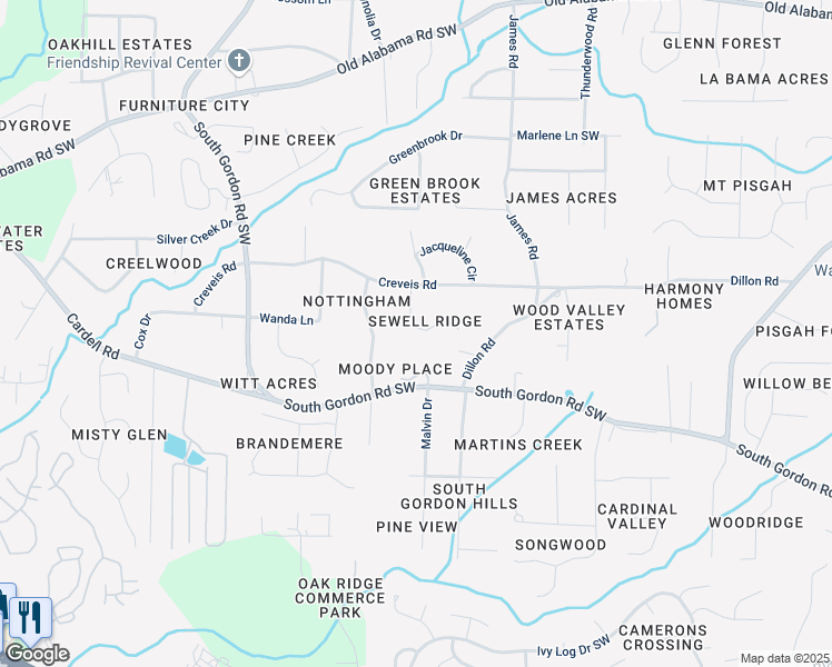 map of restaurants, bars, coffee shops, grocery stores, and more near 6389 Grafton Drive in Austell