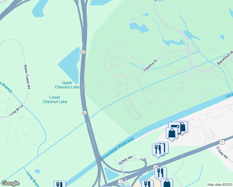 map of restaurants, bars, coffee shops, grocery stores, and more near 2011 Catalina Drive in North Myrtle Beach