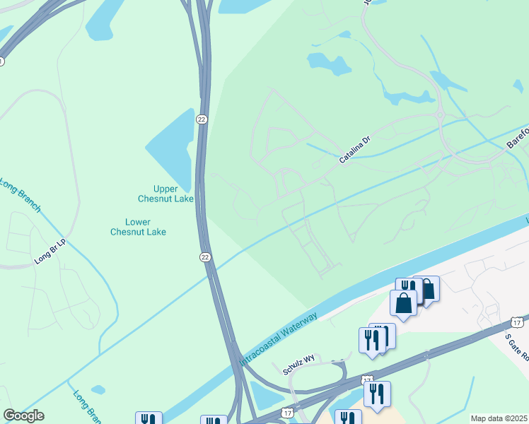 map of restaurants, bars, coffee shops, grocery stores, and more near 1824 Catalina Drive in North Myrtle Beach