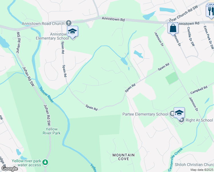 map of restaurants, bars, coffee shops, grocery stores, and more near 4524 Shumart Drive in Snellville