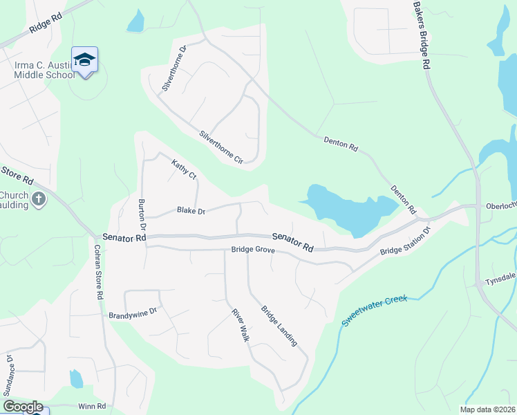 map of restaurants, bars, coffee shops, grocery stores, and more near 419 Blake Drive in Douglasville