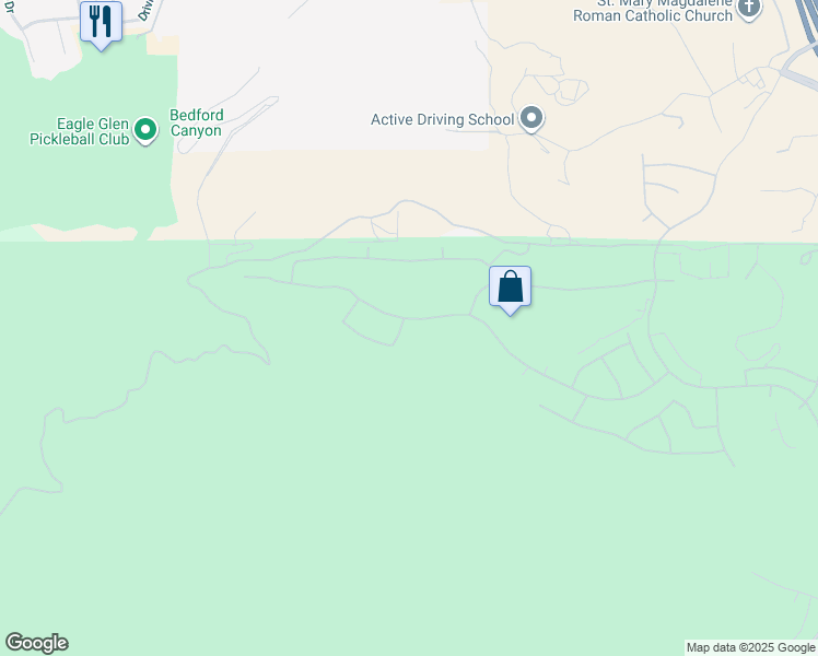 map of restaurants, bars, coffee shops, grocery stores, and more near 7837 Lady Banks Loop in Corona