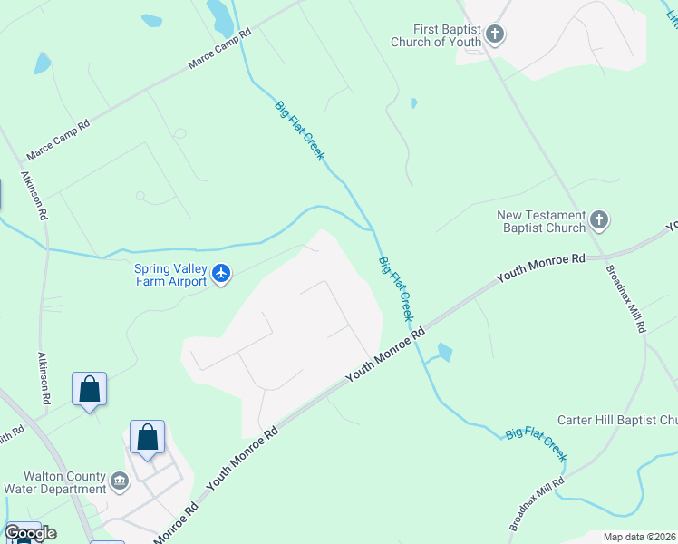 map of restaurants, bars, coffee shops, grocery stores, and more near 3020 Raymonds Drive in Loganville