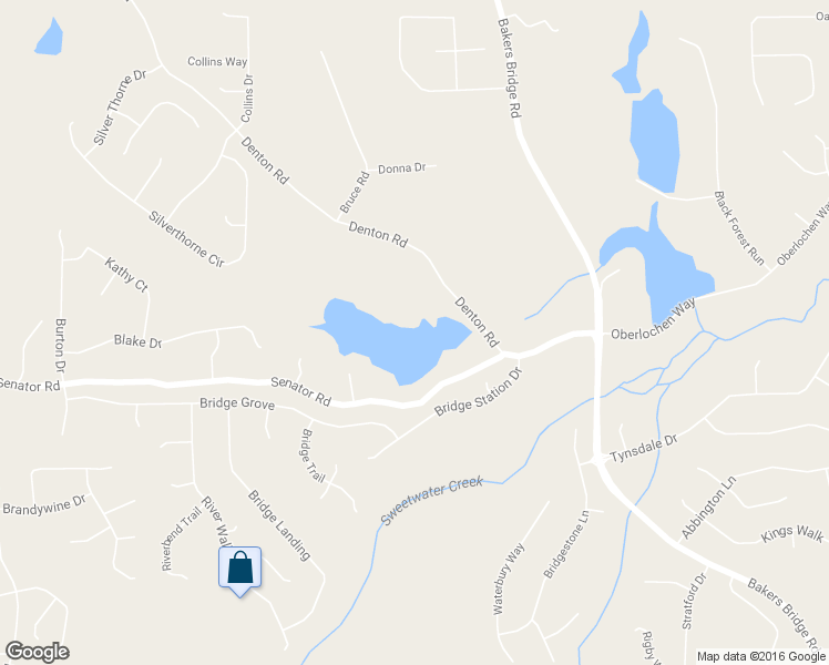 map of restaurants, bars, coffee shops, grocery stores, and more near 1050 Denton Road in Douglasville