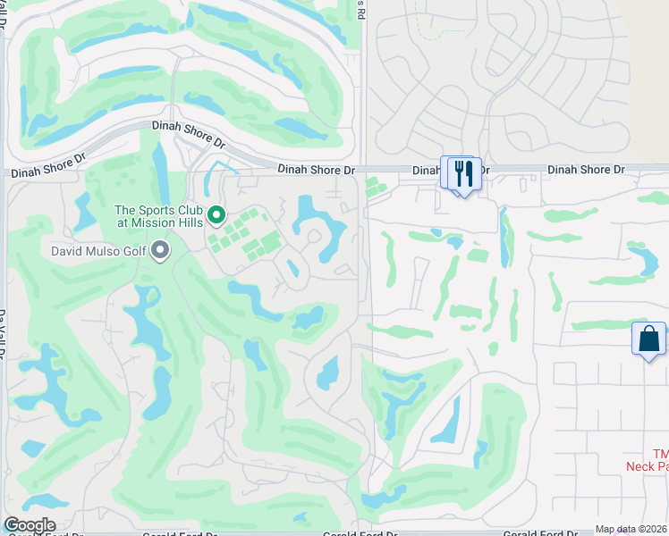 map of restaurants, bars, coffee shops, grocery stores, and more near 468 Sunningdale Drive in Rancho Mirage