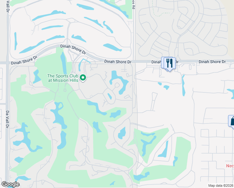 map of restaurants, bars, coffee shops, grocery stores, and more near 22 Wimbledon Drive in Rancho Mirage