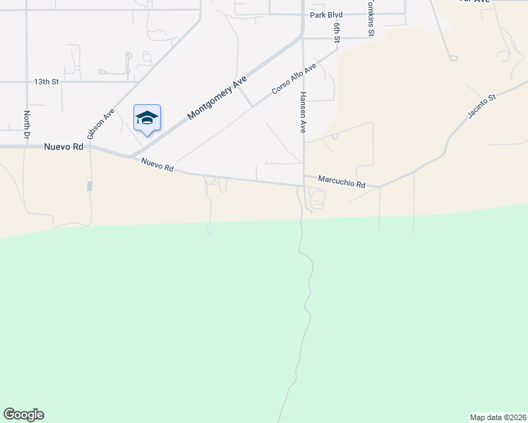 map of restaurants, bars, coffee shops, grocery stores, and more near 31200 Nuevo Road in Nuevo