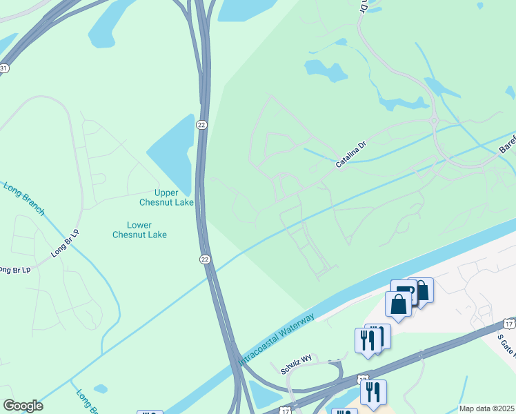map of restaurants, bars, coffee shops, grocery stores, and more near 1824 Catalina Drive in North Myrtle Beach