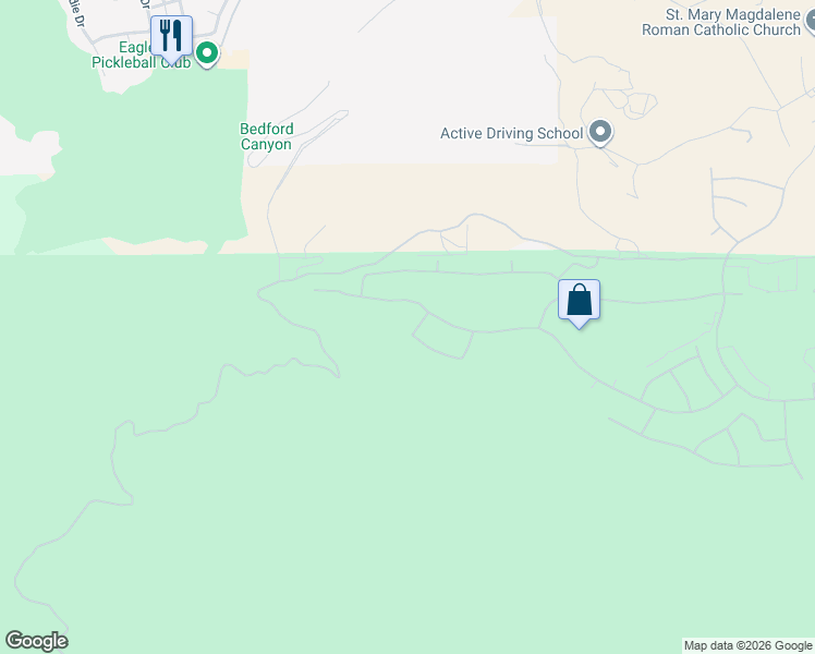 map of restaurants, bars, coffee shops, grocery stores, and more near 7613 Lady Banks Loop in Corona