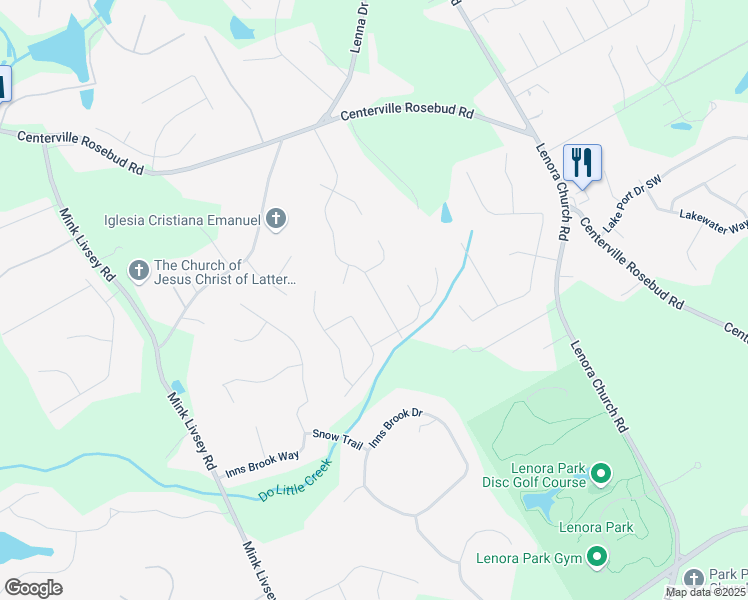 map of restaurants, bars, coffee shops, grocery stores, and more near 4141 Summer Place in Snellville