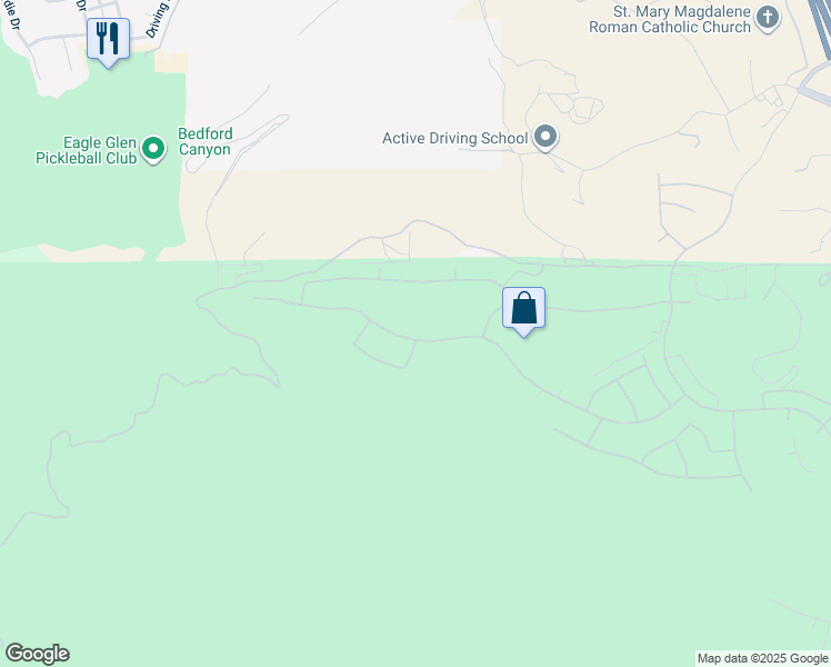 map of restaurants, bars, coffee shops, grocery stores, and more near 7786 Sanctuary Drive in Corona