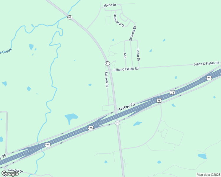 map of restaurants, bars, coffee shops, grocery stores, and more near 4807 Texas 91 in Denison