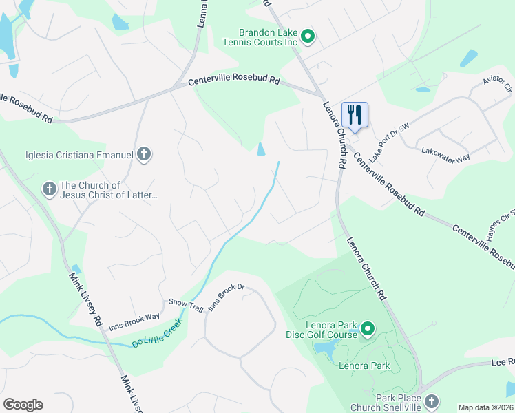 map of restaurants, bars, coffee shops, grocery stores, and more near 4176 Wendell Way in Snellville