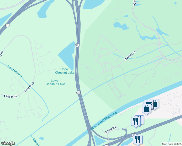 map of restaurants, bars, coffee shops, grocery stores, and more near 2050 Corporate Centre Drive in Myrtle Beach