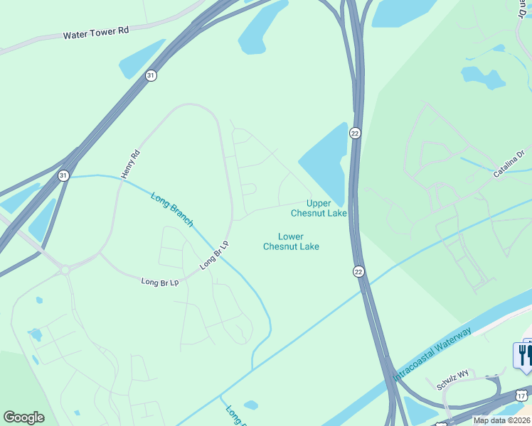 map of restaurants, bars, coffee shops, grocery stores, and more near 2720 Tranquility Loop in Longs