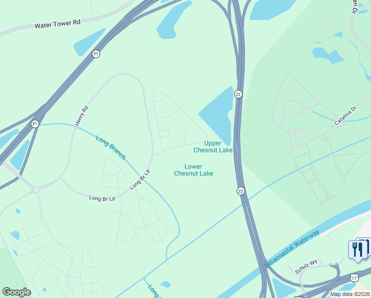 map of restaurants, bars, coffee shops, grocery stores, and more near 2720 Tranquility Loop in Longs