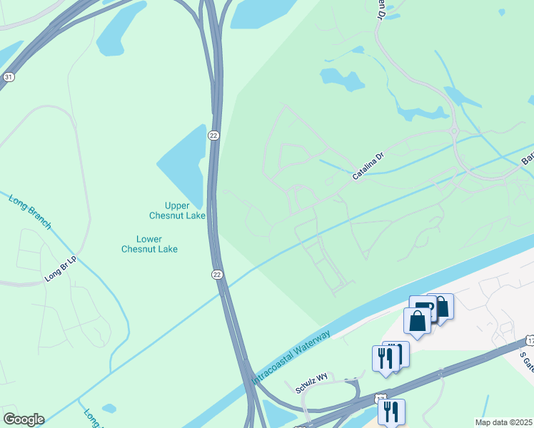 map of restaurants, bars, coffee shops, grocery stores, and more near 1824 Catalina Drive in North Myrtle Beach