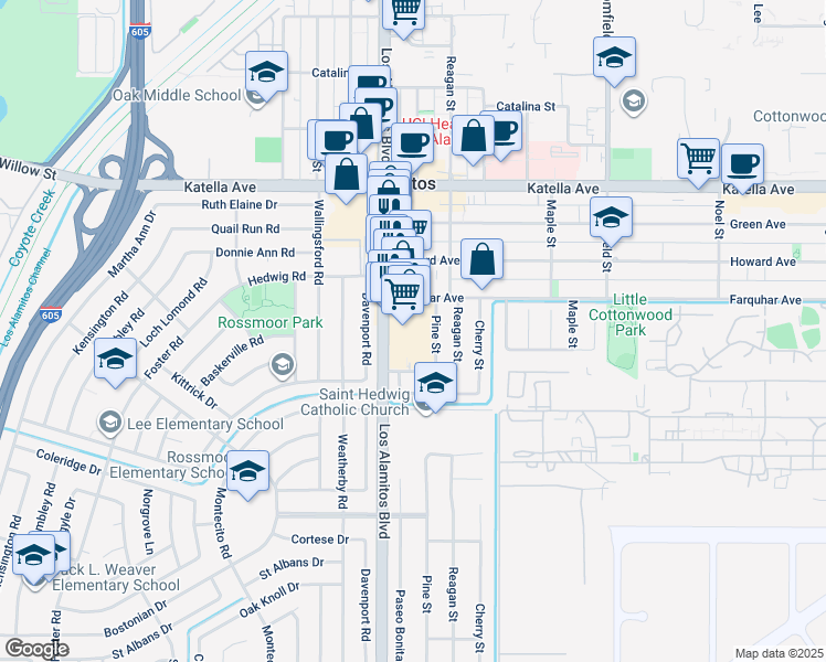 map of restaurants, bars, coffee shops, grocery stores, and more near in Cypress