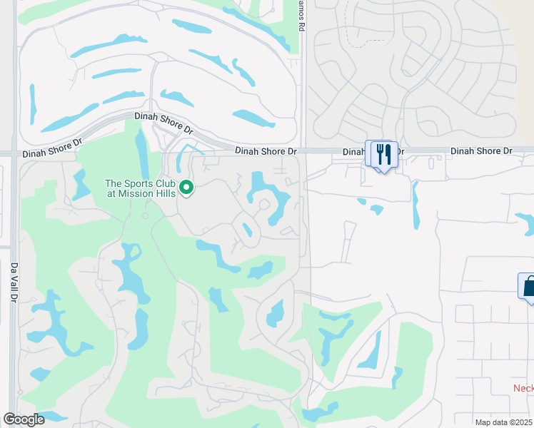 map of restaurants, bars, coffee shops, grocery stores, and more near 17 Wimbledon Circle in Rancho Mirage
