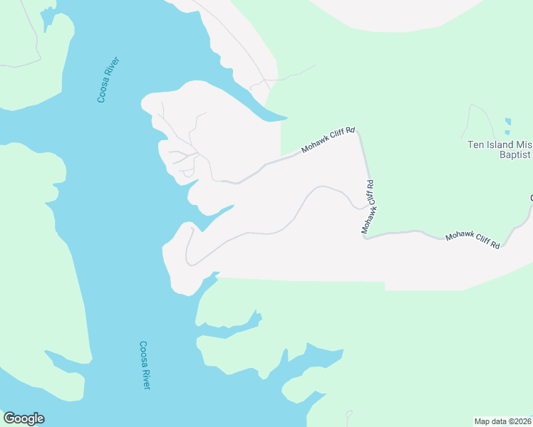 map of restaurants, bars, coffee shops, grocery stores, and more near 2410 Nan Ye'Hi Drive in Ohatchee