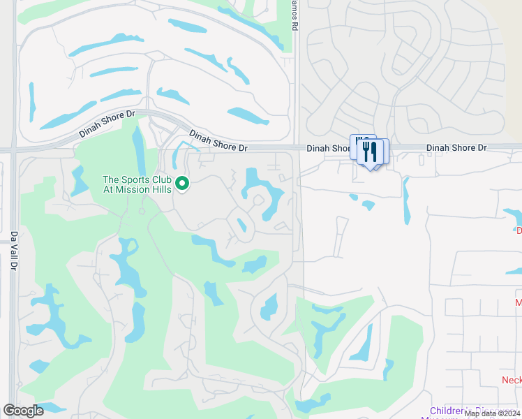 map of restaurants, bars, coffee shops, grocery stores, and more near 17 Wimbledon Circle in Rancho Mirage