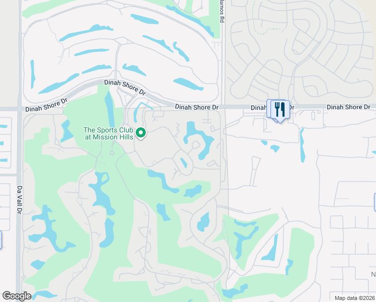 map of restaurants, bars, coffee shops, grocery stores, and more near 4 Wimbledon Drive in Rancho Mirage