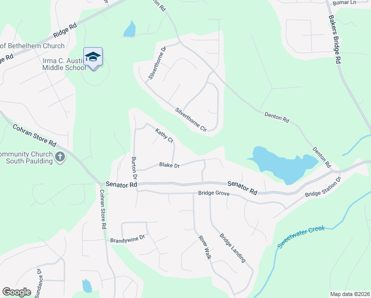 map of restaurants, bars, coffee shops, grocery stores, and more near 285 Kathy Court in Douglasville