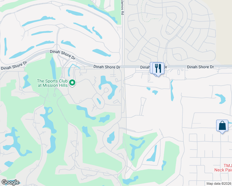 map of restaurants, bars, coffee shops, grocery stores, and more near 457 Sunningdale Drive in Rancho Mirage