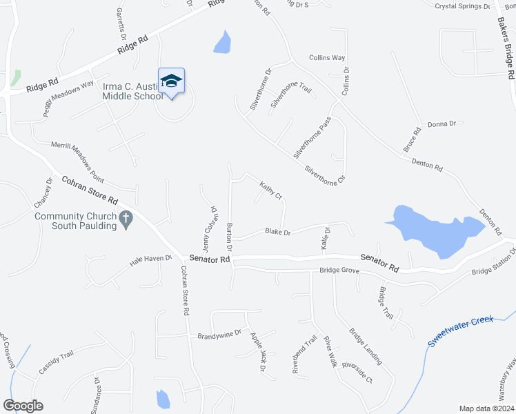 map of restaurants, bars, coffee shops, grocery stores, and more near 71 Streamview Trail in Douglasville