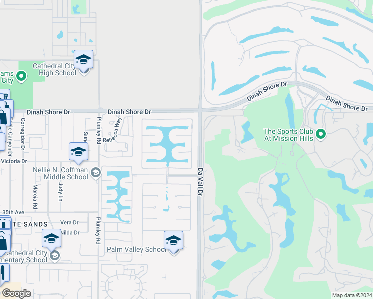 map of restaurants, bars, coffee shops, grocery stores, and more near 4 Via Santa Ramona in Rancho Mirage