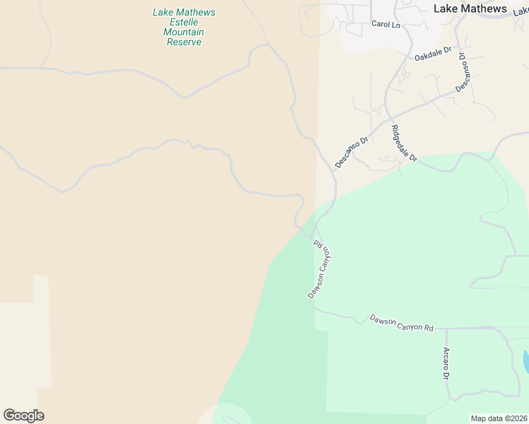 map of restaurants, bars, coffee shops, grocery stores, and more near Dawson Canyon Road in Perris