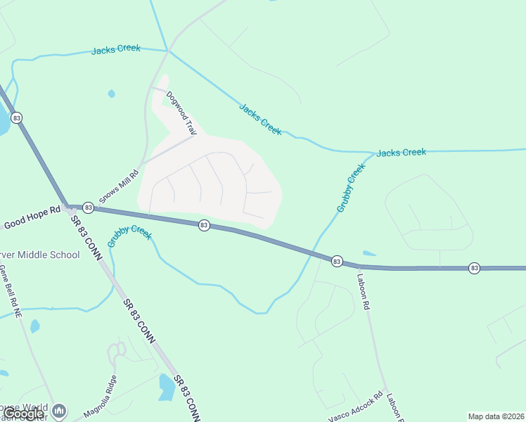 map of restaurants, bars, coffee shops, grocery stores, and more near 2069 Windfield Drive in Monroe